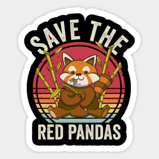 Save The Red Pandas Sticker